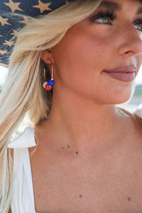 Tricolor Patriotic  Earrings
