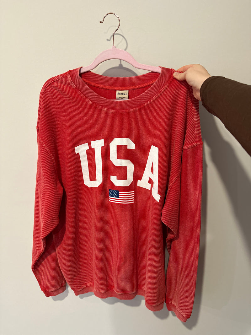 USA Corded Sweatshirt