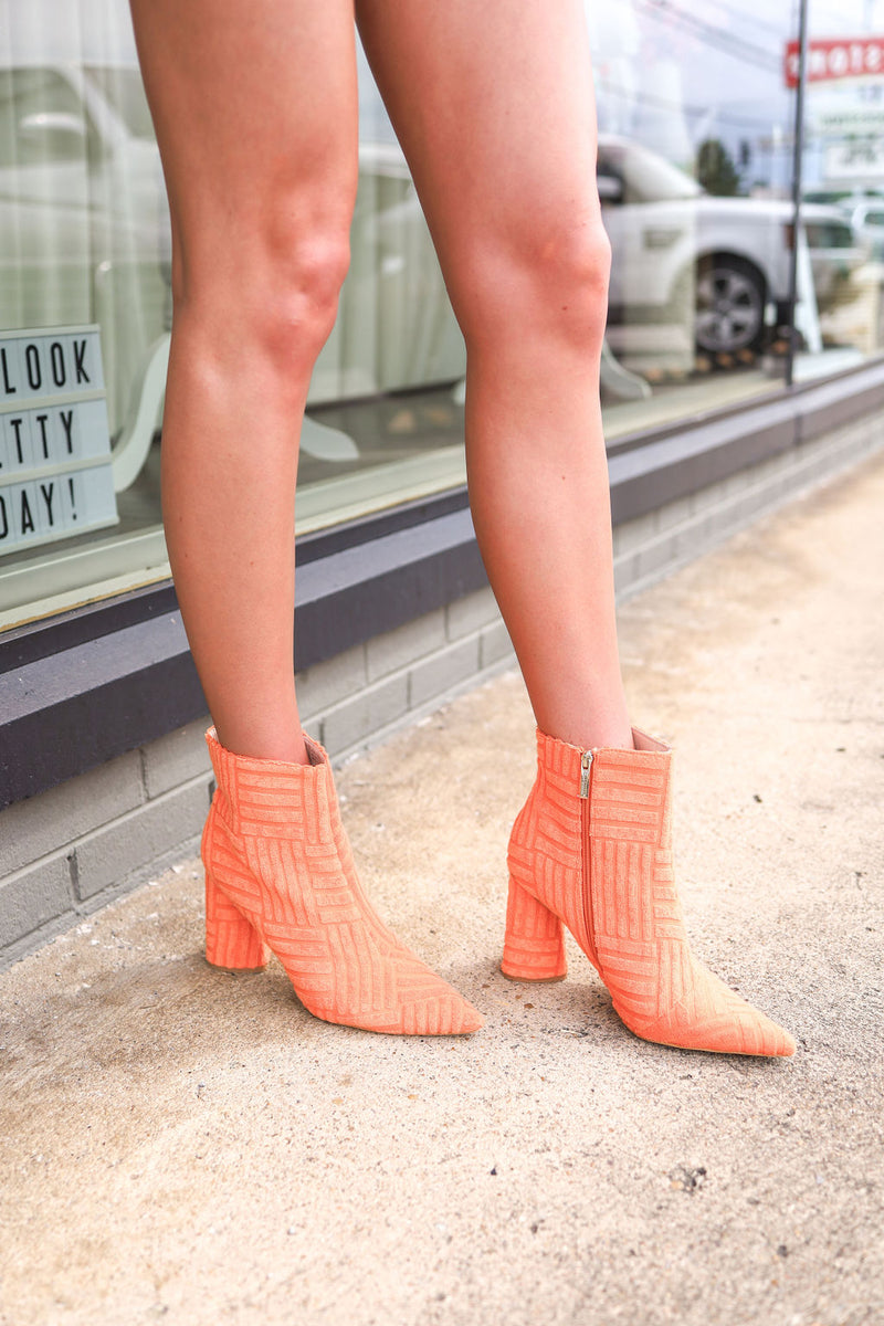 Size 11 Left- Fall Games Orange Booties