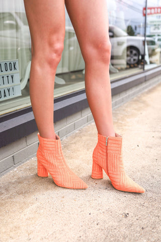 Size 11 Left- Fall Games Orange Booties