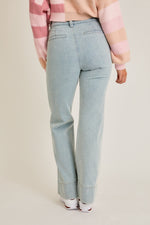 High Rise Patch Pocket Jeans