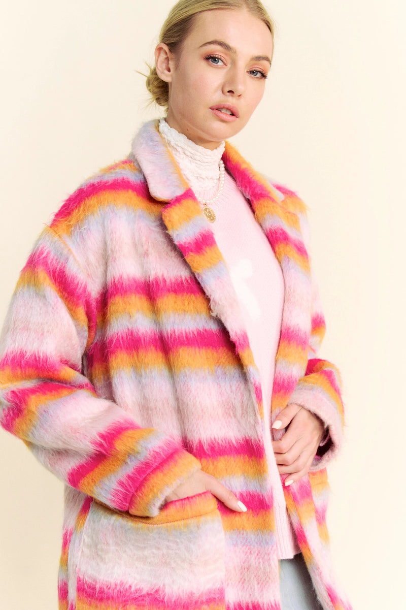 Standing Out Fuzzy Coat Jacket