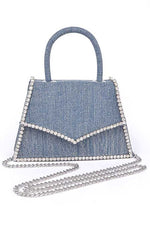 Denim Rhinestone Purse