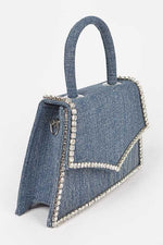 Denim Rhinestone Purse