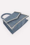 Denim Rhinestone Purse