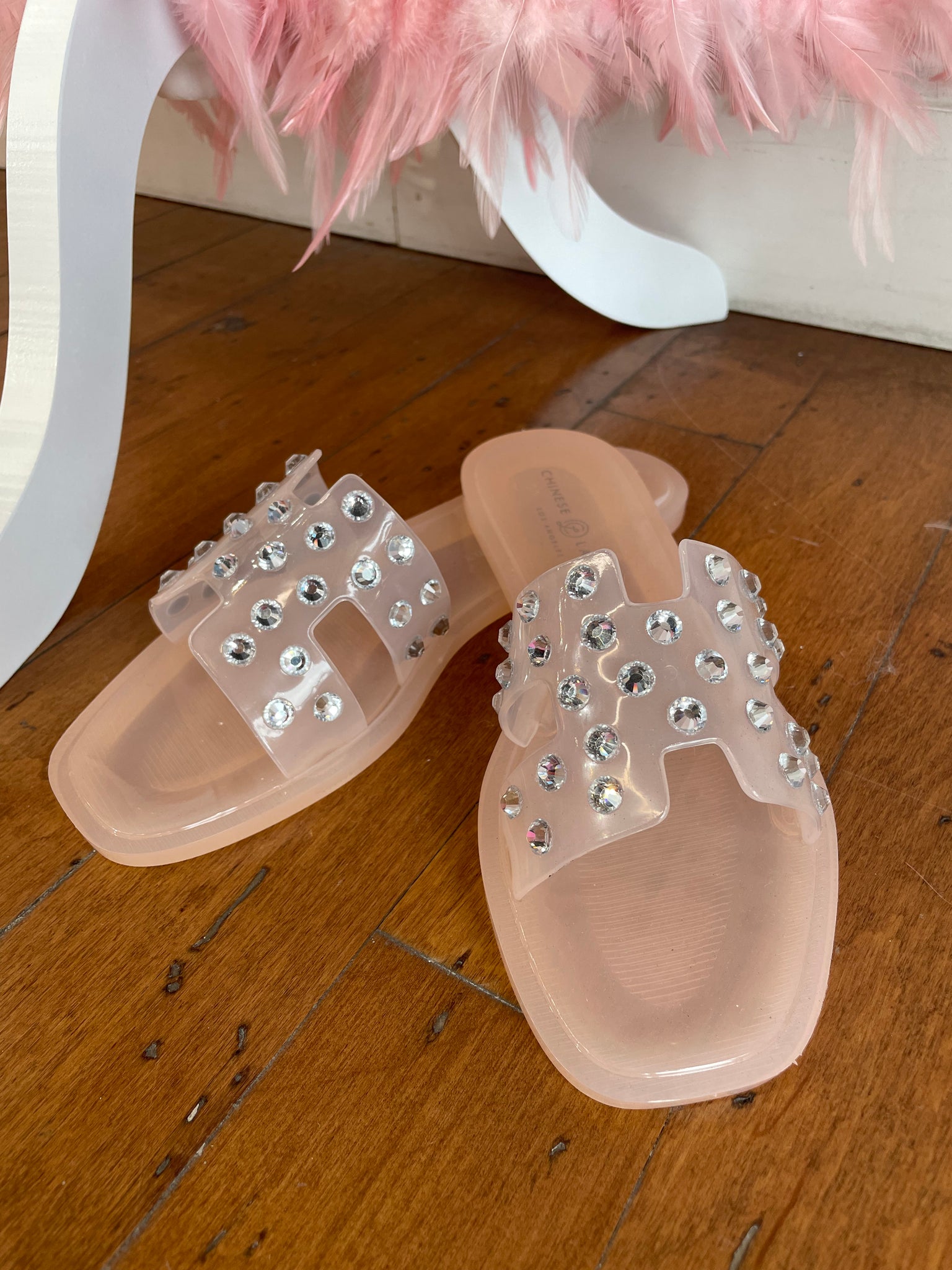 Size 6 Left- Are You Jelly Slip Sandals